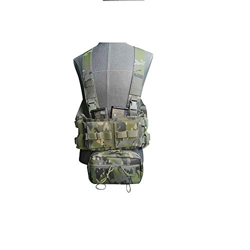DETECH Tactical MK3 Tactical Chest Rig Micro Fight Modular verstellbare Airsoft-Weste mit 556 762 Mag Pouch