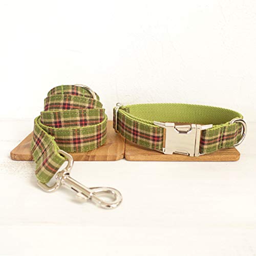 Klassische Halsbänder Pet Produkte Unabhängig Entworfen Metalllegierung Schnalle Hundehalsband + Zugkraft Grün M, 2,5 * 120 cm