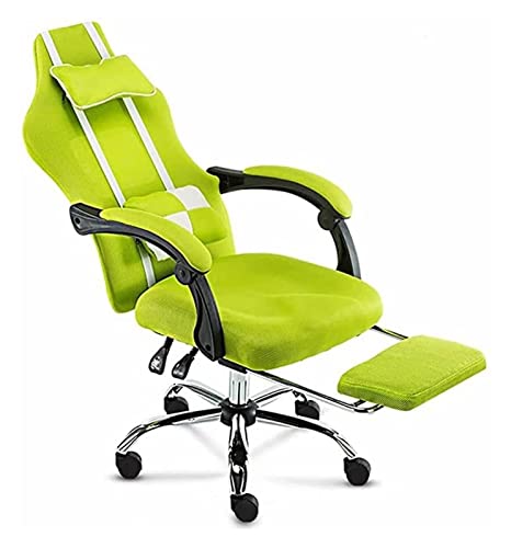 Gaming-Stuhl, um 360° drehbar, Netzstoff, gepolsterter Sitz mit hoher Rückenlehne, Büro-Computertisch und Stuhl, Stuhl (Farbe: Grün), bequemer Jahrestag Vision