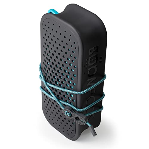 Boompods Blockblaster Bluetooth Wireless Speaker - Kompakter, tragbarer Bluetooth-Lautsprecher, IPX7 Wasserdicht, Outdoor, Mikrofon & Power Bank, Reiselautsprecher für Handy, Laptop & TV, Blau