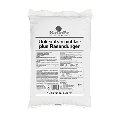 HaGaFe Unkrautvernichter plus Rasendünger Dünger mit UV NPK Volldünger 10 kg (1 x 10 kg)