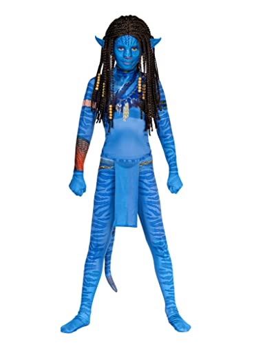 Maskworld Blaue Stammeskriegerin Kostüm für Mädchen - Kindergröße: 134-140 - Film-Kostüm-Zubehör Karneval Halloween & Motto-Party