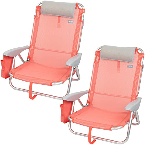 Aktive Flamingo Low Folding Chair Multi-position Aluminium 2 Units 51x45x76cm