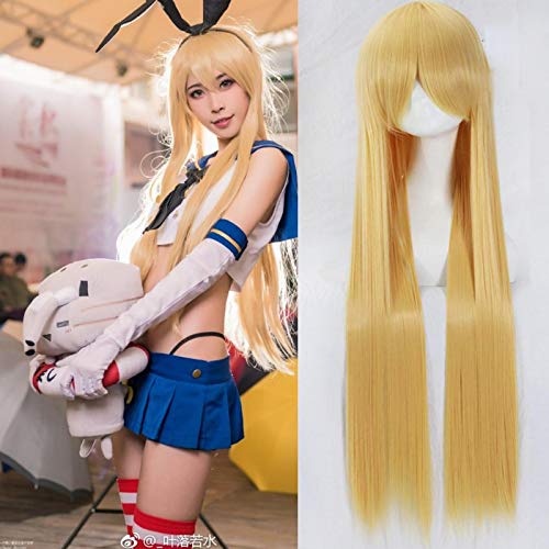 Shimakaze cosplay wig Kantai Collection costume play wigs Halloween costumes hair shipping +Wig Cap
