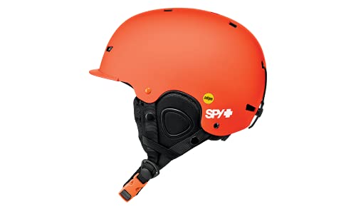 SPY Optic Galactic Skihelm mit MIPS für Ski/Snowboard (Matte Orange - Spy Ink, L (59-61cm))