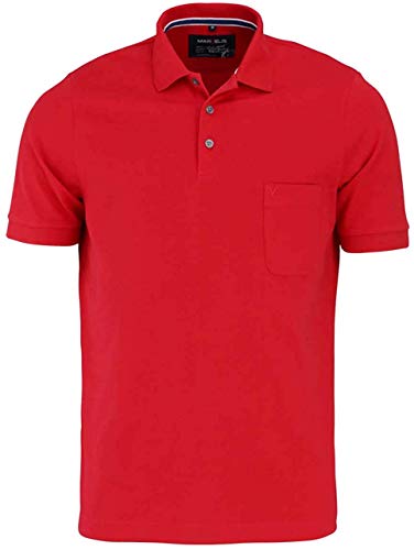 Marvelis Halbarm Poloshirt geknöpfter Quick-Dry mittelrot Größe L