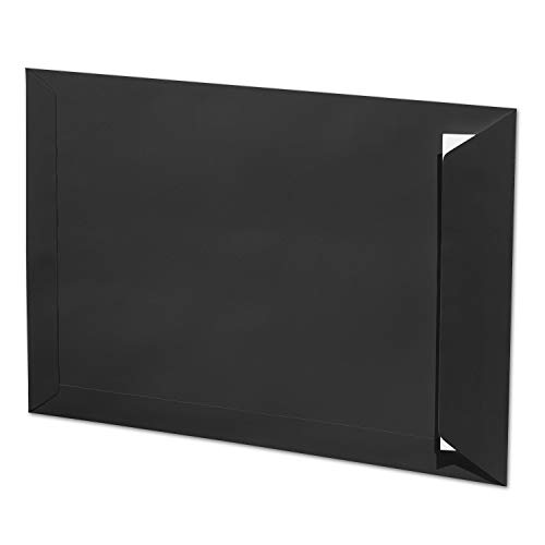 ARTOZ 50x DIN C4 Umschläge mit Haftklebung - ungefüttert 324 x 229 mm Schwarz (Schwarz) Briefumschläge ohne Fenster - Serie 1001