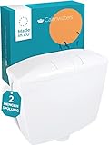 Calmwaters® Premium Spülkasten WC - Made in EU - wassersparend - 2-Mengen-Spülung - Aufputz Spülkasten - flexible Montage, Beschichtet, Kunststoff