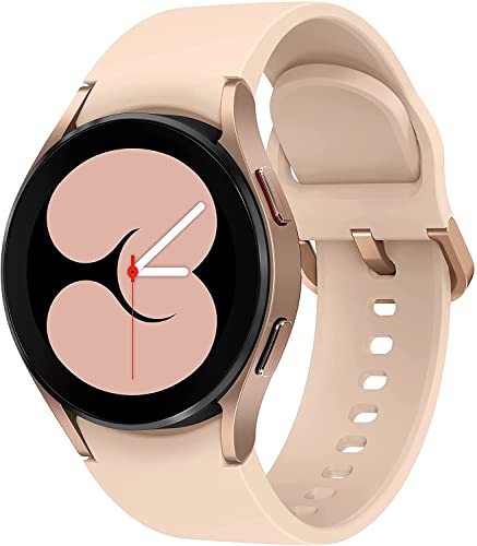 Samsung Galaxy Watch4 BT, Runde Bluetooth Smartwatch, Wear OS, dreh-Bare Lünette, Fit-nessuhr, Fitness-Tracker, 40 mm, Pink Gold (Deutche Version)