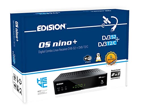 Edision os nino plus dvb-s2 + dvb-t2/c receiver h.265 inkl. wlan