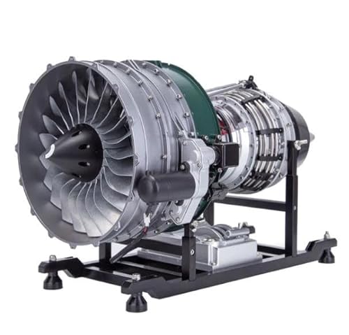 FMBLDM Flugzeug Turbofan Motor Modell Bausatz für Erwachsene, 1/10 Flugzeugtriebwerk Mechanische Motoren für Erwachsene, DIY Montage Physikalische Experiment Spielzeug (1000+Teile)