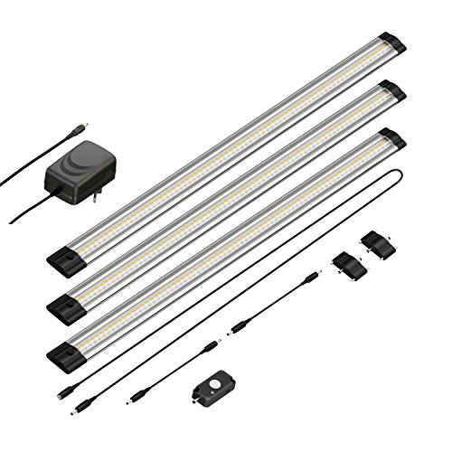 parlat LED Unterbau-Leuchte Siris, Bewegungsmelder, flach, je 50cm, 500lm, weiß, 3er Set