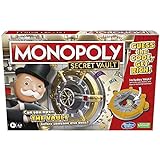 MONOPOLY Secret Vault Brettspiel für Kinder ab 8 Jahren, Familienbrettspiel für 2-6 Spieler, inkl. Tresor