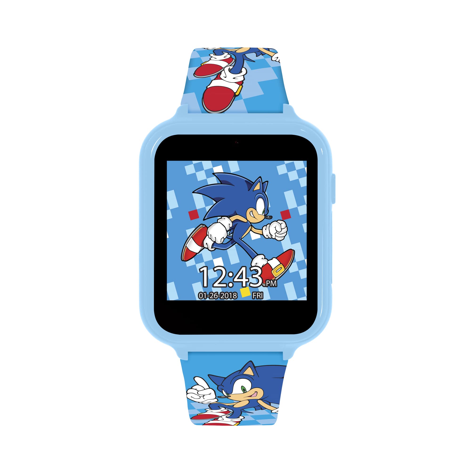 Sonic Digitale Quarzuhr für Jungen, Fitness-Tracker mit Silikonarmband, SNC4055, blau, Armband