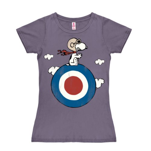 T-Shirt Snoopy - Peanuts mit niedlichem Frontprint Logoshirt lavendel