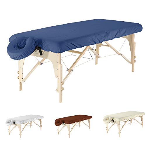 Massageliegenbezug Set Aus Mikrofaser Für Die Massageliege Und Kopfstütze Massagebank Bezug 216x88 cm Mit Kopfstützbezug 33x33 cm Spannbezug Für Massage (Blau)