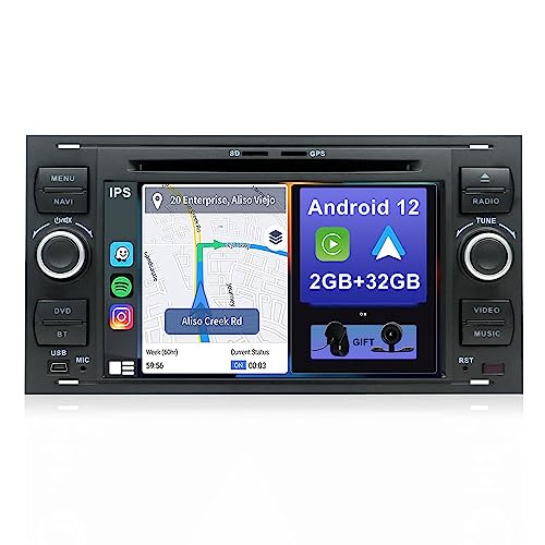 Android 8.1 Autoradio für Focus, YUNTX Autoradio 2 Din-Fahrzeug In Dash Auto-Audio mit GPS-Navigationssystem, 7-Zoll-Multi-Touch-Bildschirm