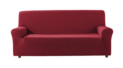 Zebra Textil Elastische Sofa-Husse Beta Größe 2 Sitzer (Von 140 bis 170 cm), Farbe Rot (Mehrere Farben verfügbar)