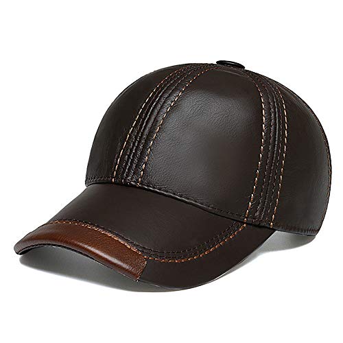 DongBao Leder Baseball Cap Basecap Herren Baseballmütze Kappe Hute,Liberty Ledercap