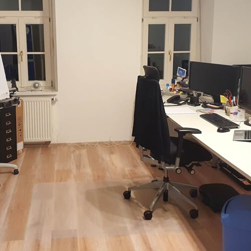 Bürostuhlmatte für Hartholzböden, 150 x 190 cm, 100 x 100 cm, 120 x 180 cm, vollständig transparente Schreibtischstuhlmatte für Rollstühle, 1,5 mm, robuste Bodenschutzmatte für Zuhause, Büro, leicht