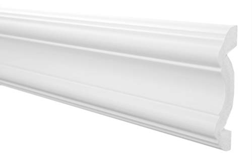 30 Meter | Styropor Flachleiste | Decke | stabil | weiß | Stuckprofil | Zierleiste | leicht | dekorativ | XPS | 20x80mm | E-30