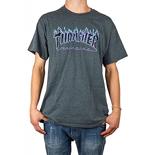 Thrasher Flame Dark Heather T-Shirt Größe L