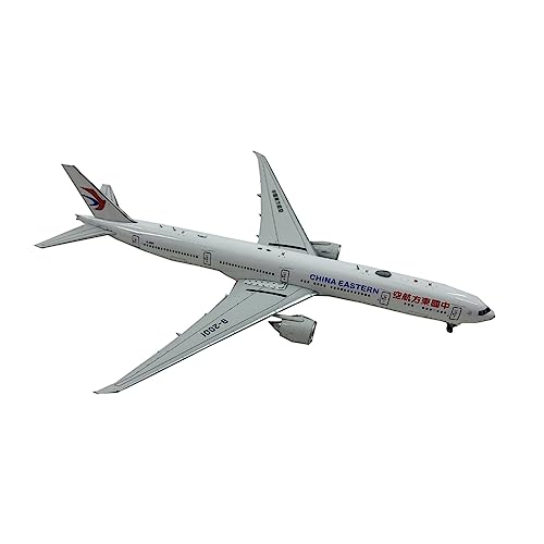 QCHIAN Maßstabsgetreue Flugzeugmodelle Druckguss 1/400 Eastern Airlines B777-300ER Simulationslegierungs-Passagierflugzeugmodell Flugzeugszeneneinstellung