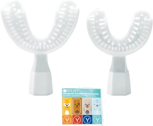 Y-Brush - Zahnbürstenkopf - Y-Bürste - Flexibel - 6 Monate Nutzung Pack 2 Bürsten Erwachsene und Kinder