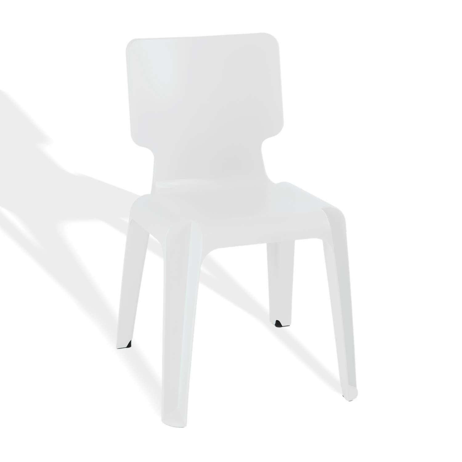 Stapelstuhl, Kunststoff Stuhl Stapelbar Authentics Wait robust versch.Farben reinweiß