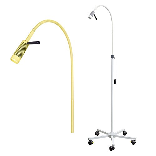 LED Untersuchungsleuchte, Lampe, Leuchte abnehmbarer Handgriff, Rollstativ, gelb