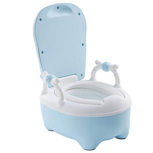 TOYANDONA Töpfchen Training Toilette Kleinkind WC Trainer Kinder Kleinkind Pee Trainer Bad Baby Training Töpfchen mit Pinsel (Pu Himmelblau)