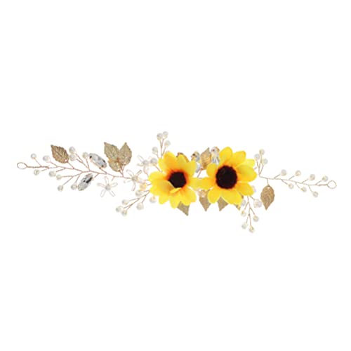 Sonnenblumen-Kopfschmuck, Blumen-Stirnband, Sommerblumen, Kopfschmuck, Hochzeit, Braut-Kopfschmuck for Frauen, Mädchen Schönheit