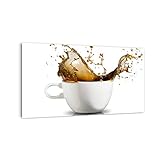 DekoGlas Küchenrückwand 'Kaffeespritzer II' in div. Größen, Glas-Rückwand, Wandpaneele, Spritzschutz & Fliesenspiegel