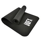Portable Fitness Mat »Sharma« 1cm / Soft, Perfect for Pilates, Aerobics and Yoga/Dimensions: 183 x 61 x 0,8cm / Black