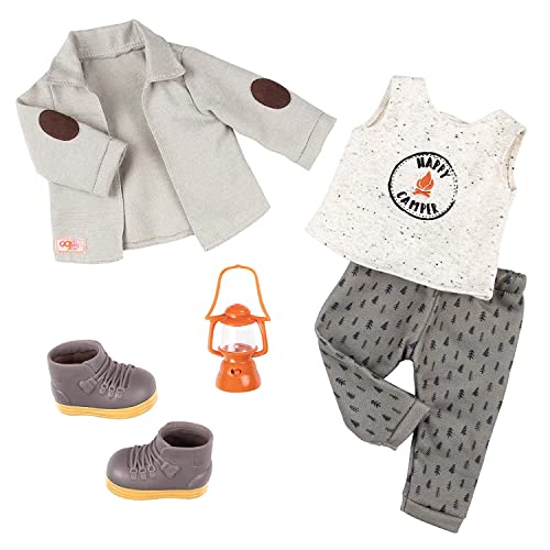 Our Generation Deluxe Outfit Happy Camper Junge für 46 cm Puppen Mehrfarbig