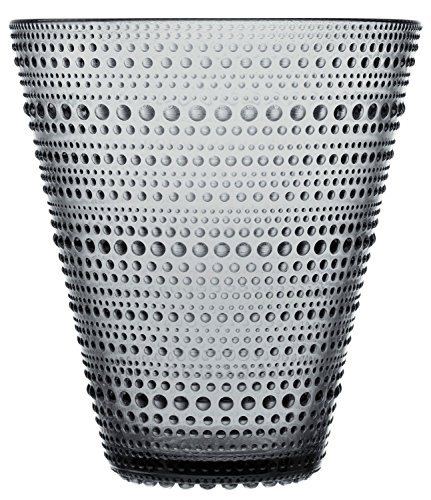 Iittala Kastehelmi Deko Vase, Glas, Grau, 15,4 cm