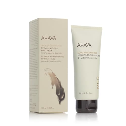 AHAVA Dermud Intensive Foot Cream - Feuchtigkeitscreme für Trockene, Rissige Fersen und Füße, mit Osmoter, Dermud, Sanddornöl, Lavendelöl und Sheabutter, 3.4 fl.oz