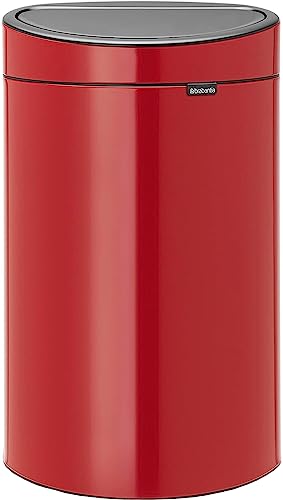 Brabantia 114960 Touch Bin New mit herausnehmbaren Kunststoffeinsatz, passion red, 40 L