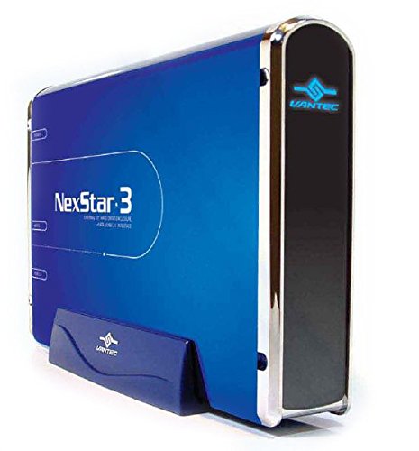 Vantec NexStar 3 NST-360SU-BL Festplattengehäuse (SATA, 206 x 123 x 33 mm, 400 GB, eSATA & USB 2.0, Blau, Window 98SE / ME / 2000 / XP - Mac OS 8.6+)