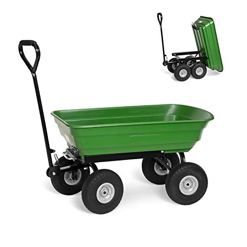 Pannensicherer Gartenwagen mit Kippfunktion 250 kg Bollerwagen Transportwagen