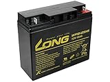 LONG Blei-Säure Akku 12V 18Ah F3 HighRate (WP18-12SHR) PBLO-12V018-F3AH Schwarz