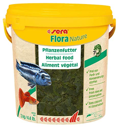 Sera flora Nature das natürliche Pflanzenfutter ohne Farb und Konservierungsstoffe, 1er Pack (1 x 10 l)