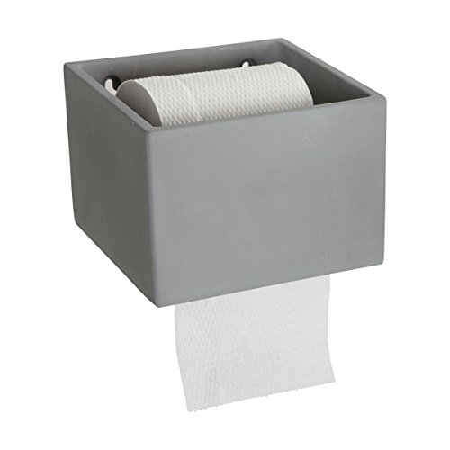House Doctor Toilettenpapierhalter Zement, grau, 15 x 14,7 cm