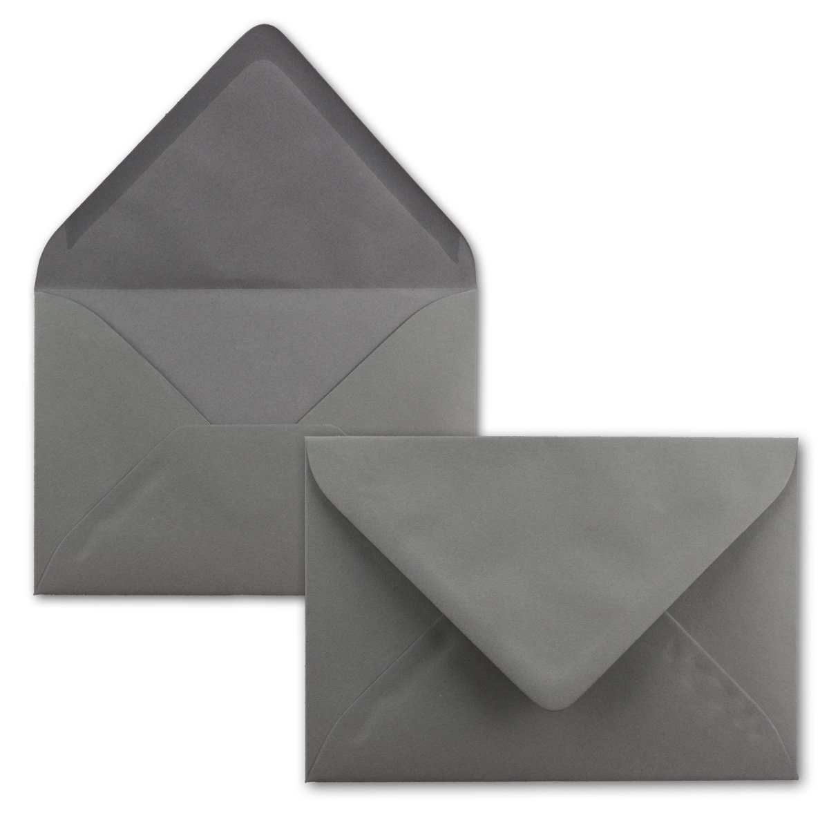 Briefumschläge in Graphit-Grau/Dunkelgrau - 150 Stück - DIN C5 Kuverts 22,0 x 15,4 cm - Nassklebung ohne Fenster - Weihnachten, Grußkarten - Serie FarbenFroh