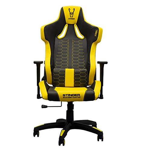 Woxter Stinger Station Master Cool - Gaming Chair Büro-Schreibtisch (Gamer, Stahlwelle, Ergonomie, Armlehne, Alt/verstellbar inkl, Adaptive Schaum, Racing, E-Sport)