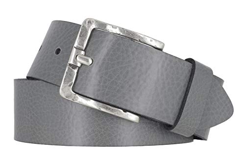 Mytem-Gear Damen Gürtel Leder Belt Ledergürtel Nappaleder 40 mm Damengürtel (90, Grau)