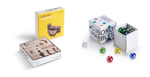 Cuboro Spar-Starterset Standard 16 inkl. 15 zusätzlichen Kugeln Cuboro Marbles
