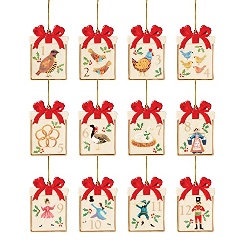 Lenox 893636 Zwölf Weihnachtstage, 12-teiliges Ornament-Set