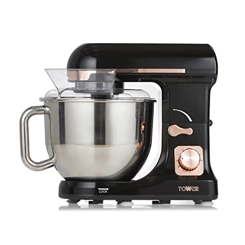 Tower T12033RG Stand Mixer, Stainless Steel, Black and Rose Gold