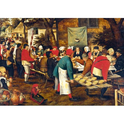 Grafika Pieter Brueghel the Younger - Peasant Wedding Feast, 1630 2000 Teile Puzzle Grafika-F-30003